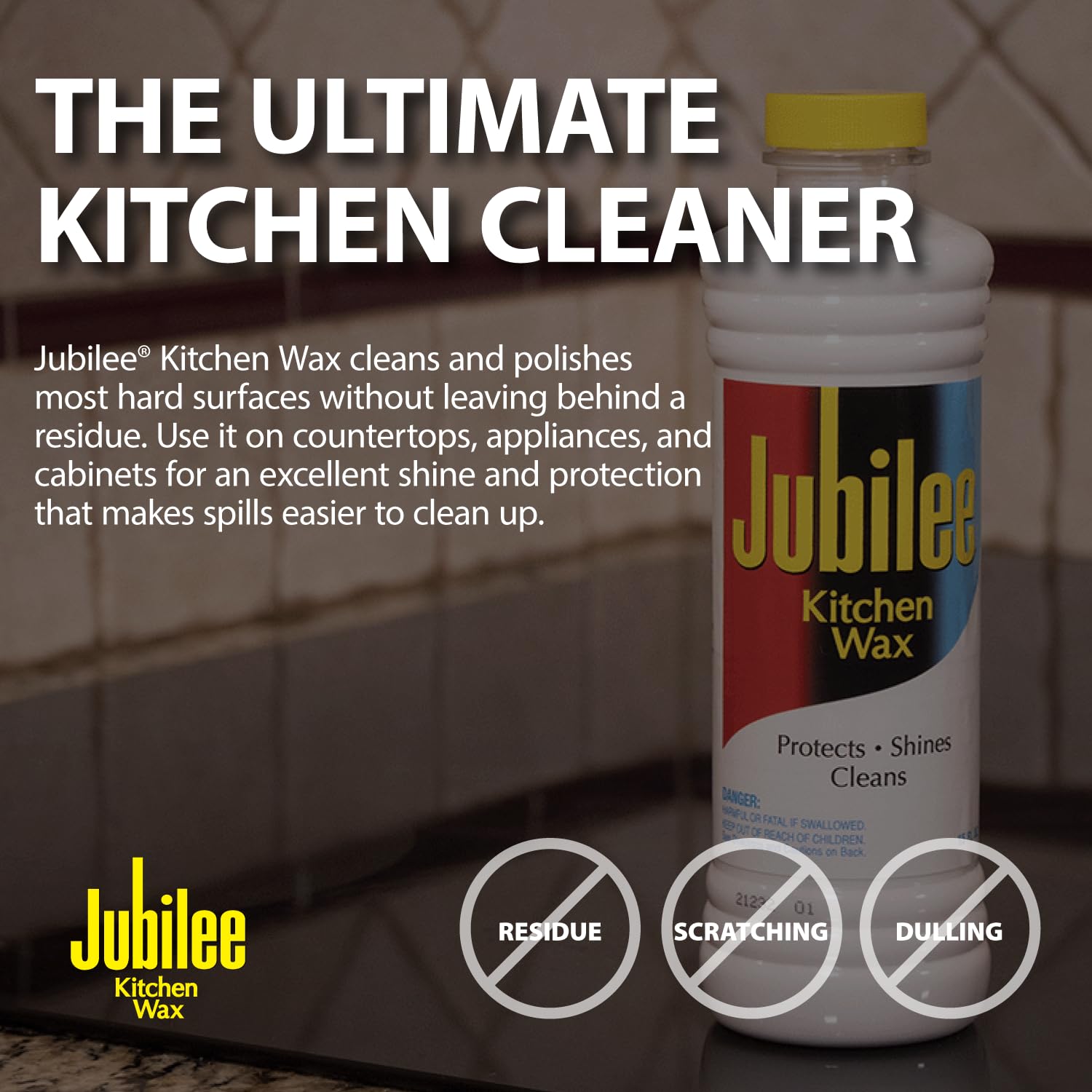 Jubilee Kitchen Wax (2-Pack) - Ultimate Kitchen Cleaner for Countertops, Appliances, and Cabinets/Clean & Shiny Surfaces/Easy-to-Use/Use for Countertops, Sinks, Tables, Tiles & More (524815) - Image 6