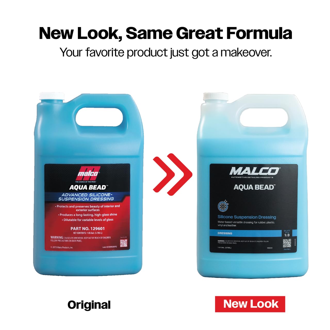 Malco Aqua Bead Water Based Dressing - Non-Greasy Interior and Exterior Dressing/Shines Car Tires, Rubber, Plastic and Trim/Concentrated Formula, Dilutable for Variable Gloss / 1 Gallon (129601) - Image 3