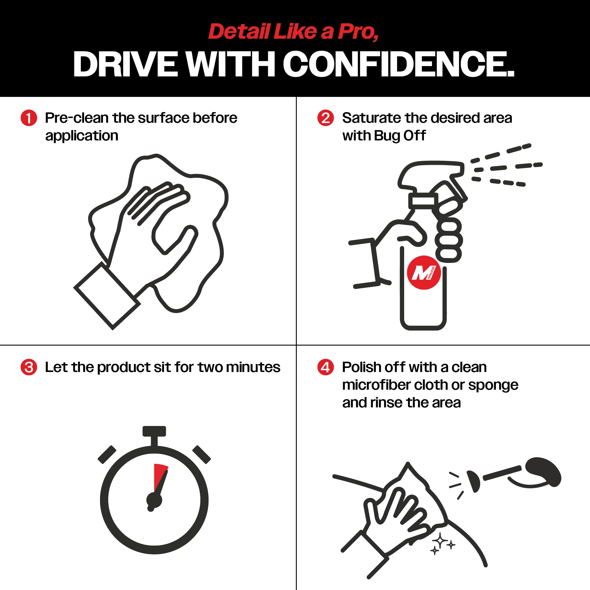 Malco Bug Off - Easy Removal from Auto Paint, Glass, Metal and Plastic Surfaces / 1 Gallon (107801) - Image 7