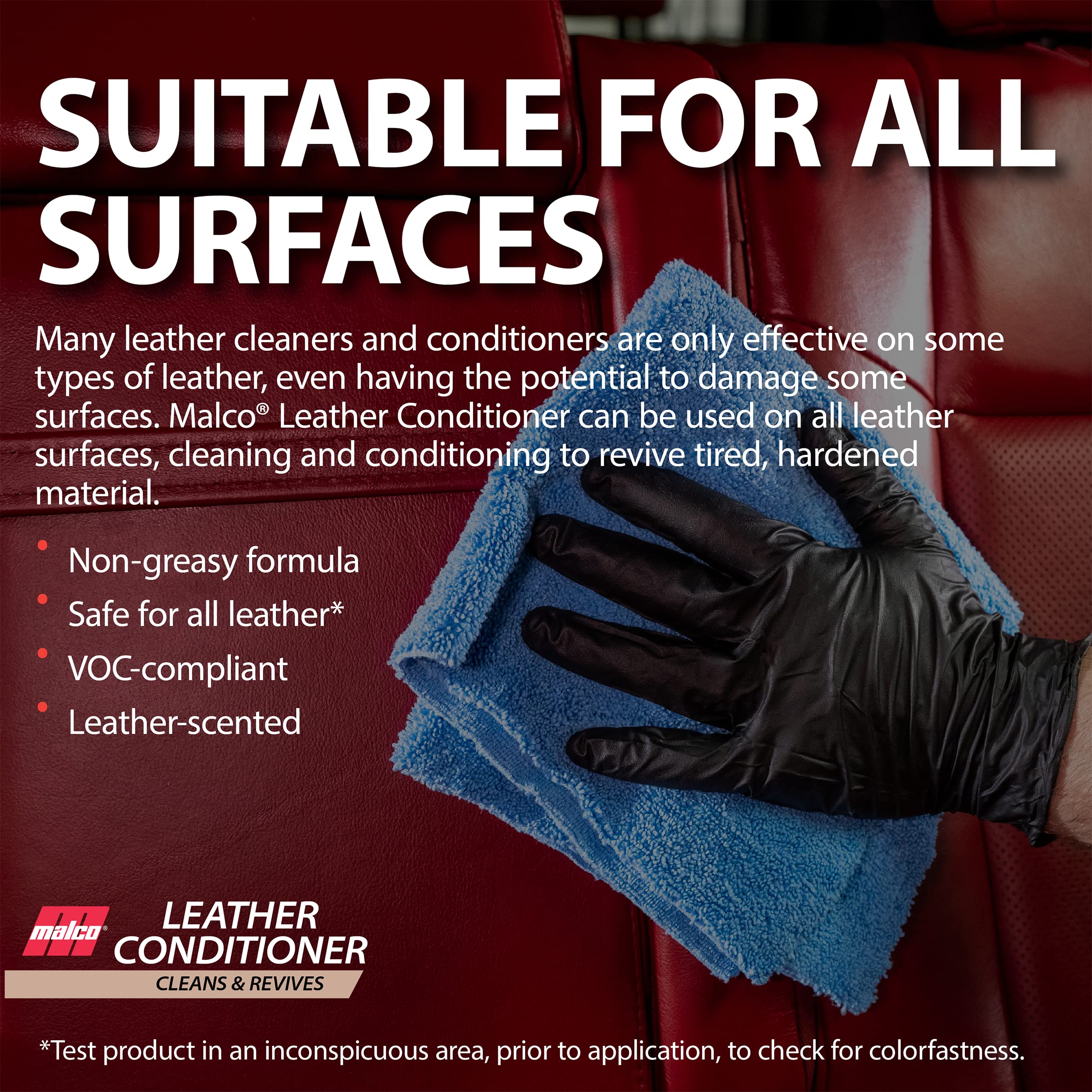 Malco Leather Conditioner for Cars - Cleans and Conditions Automotive Seats & Surfaces/Natural Moisturizers Soften, Restore and Protect Leather Interiors / 32 Oz (109932) - Image 7