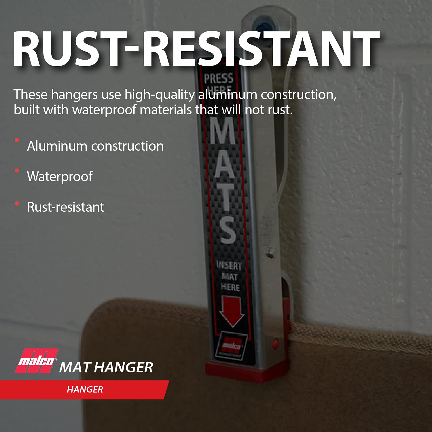 Malco Mat Clamp - Heavy Duty Aluminum Car Wash Floor Mat Hanger/Hold Your Floor Mats While You Clean Your Car/Pack of 4 (810149PK4) - Image 6