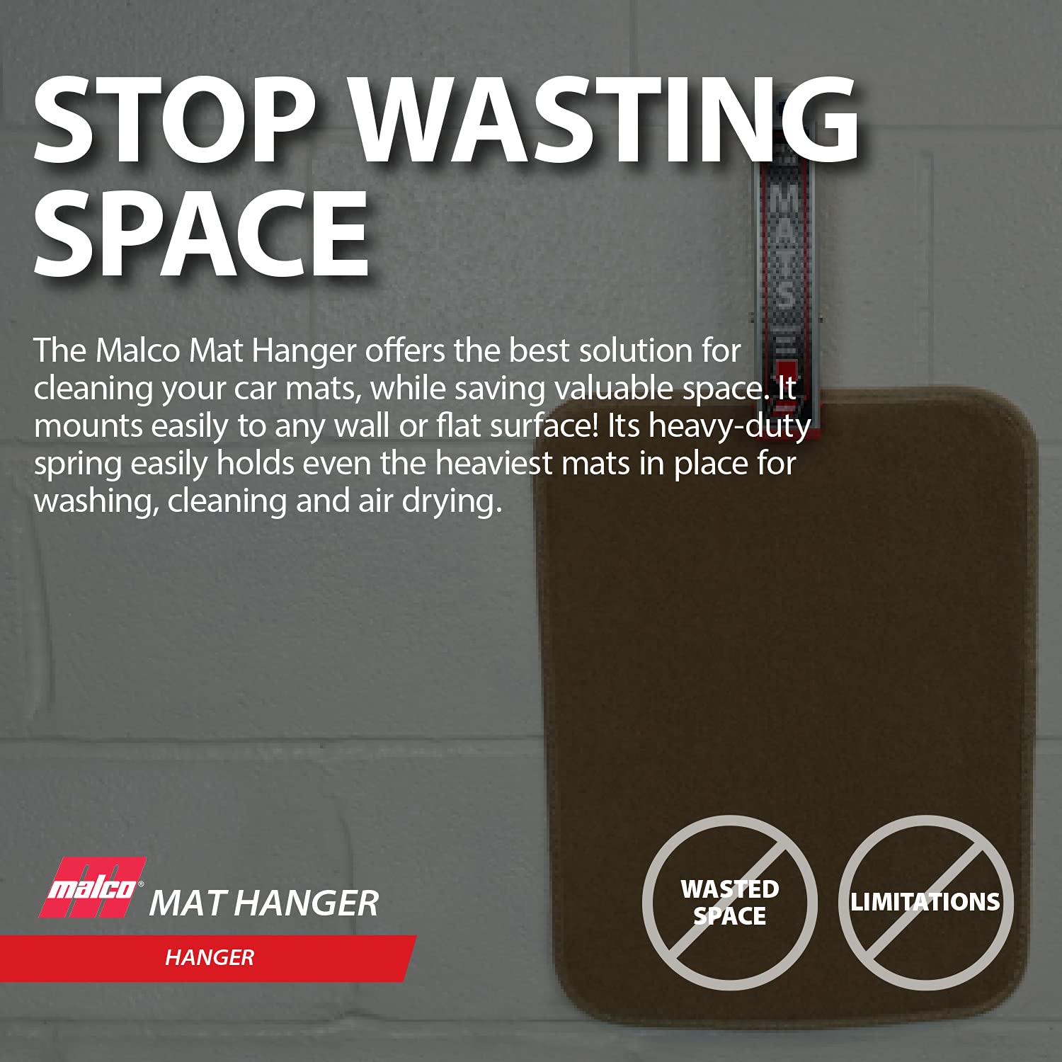 Malco Mat Clamp - Heavy Duty Aluminum Car Wash Floor Mat Hanger/Hold Your Floor Mats While You Clean Your Car/Pack of 4 (810149PK4) - Image 7