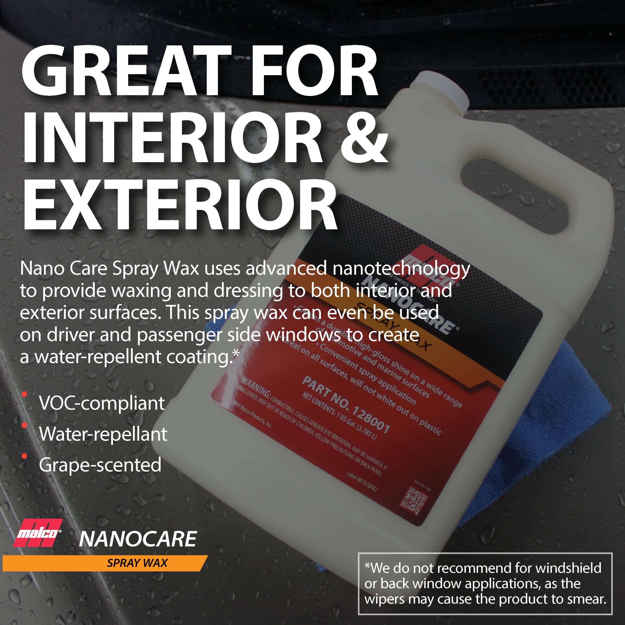Malco Nano Care Spray Wax - Interior and Exterior Car Wax/Provides Long-Lasting Shine and Protection Both Inside and Outside Vehicle / 1 Gallon (128001) - Image 6