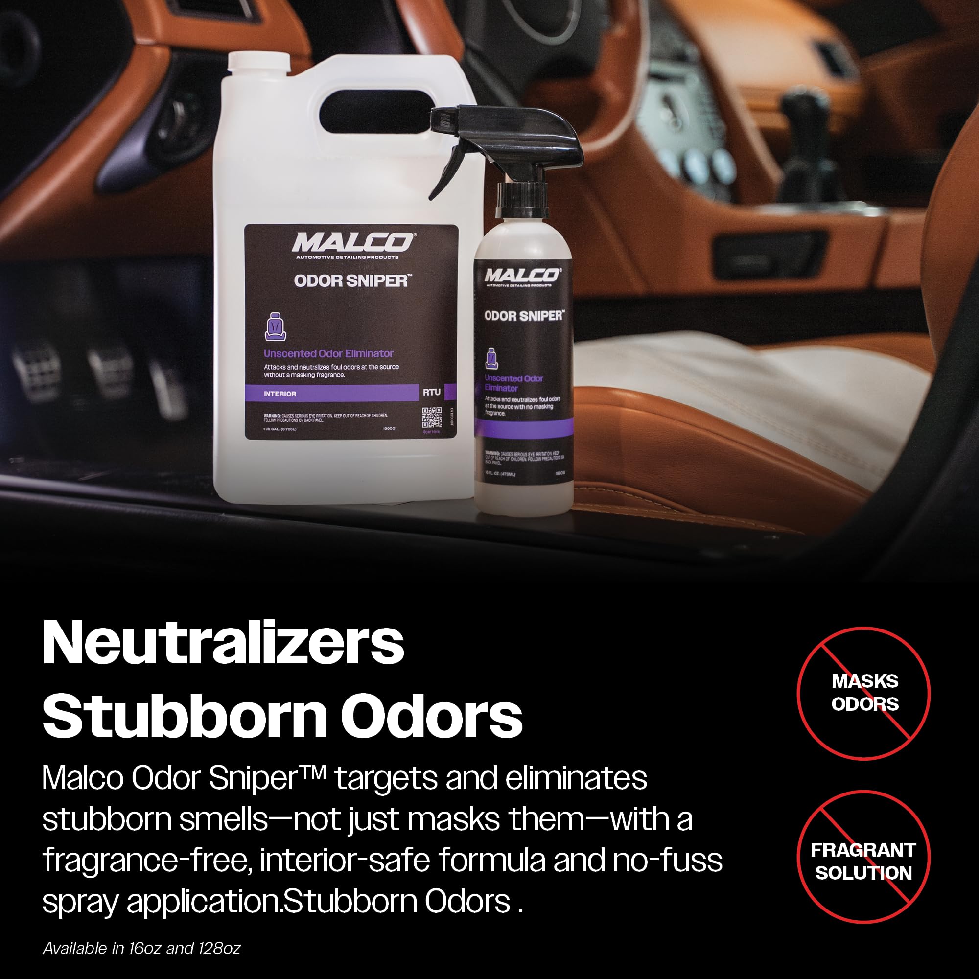 Malco Odor Sniper - Fragrance-Free Odor Eliminator for Car Interiors/Penetrates Odors at the Source/Chemically Neutralizes Foul Scents in Your Vehicle / 16 Oz. (199016) - Image 6