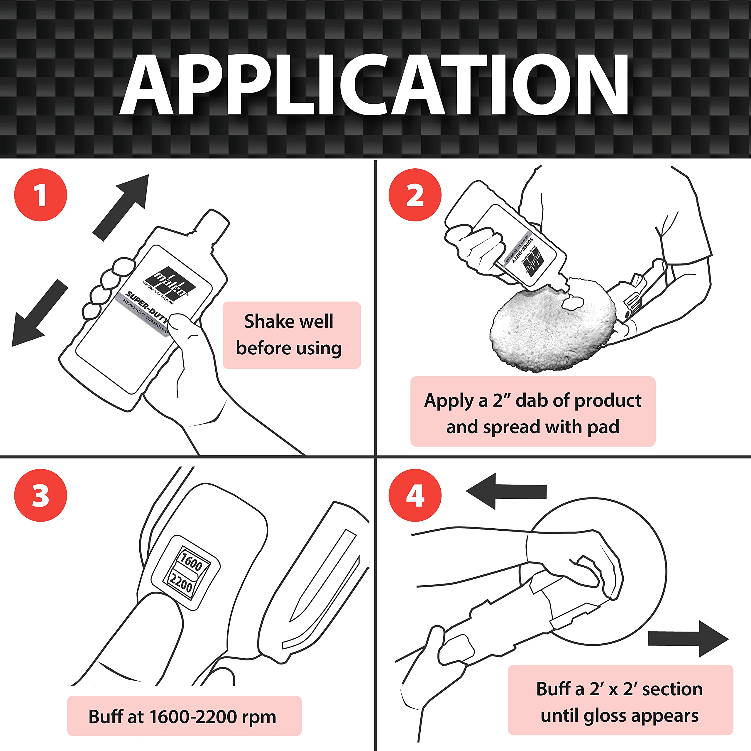 Malco Super Duty Heavy Cut Compound - Professional Cutting, Polishing and Finishing Compound/for Auto Paint Correction, Detailing and Buffing / 32 oz. (127632) - Image 3