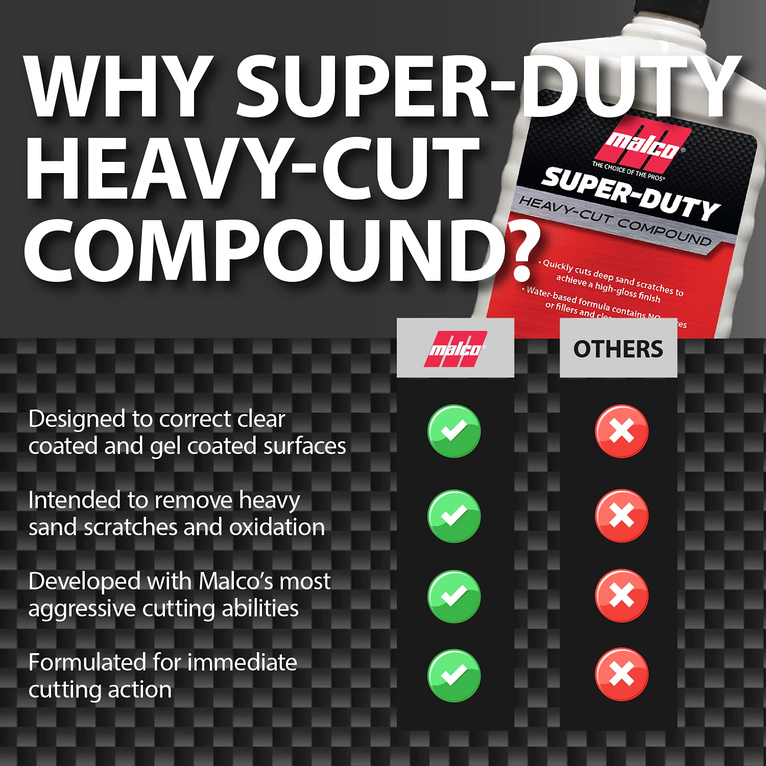 Malco Super Duty Heavy Cut Compound - Professional Cutting, Polishing and Finishing Compound/for Auto Paint Correction, Detailing and Buffing / 32 oz. (127632) - Image 5