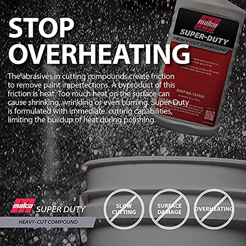 Malco Super Duty Heavy Cut Compound - Professional Cutting, Polishing and Finishing Compound/for Auto Paint Correction, Detailing and Buffing / 32 oz. (127632) - Image 7