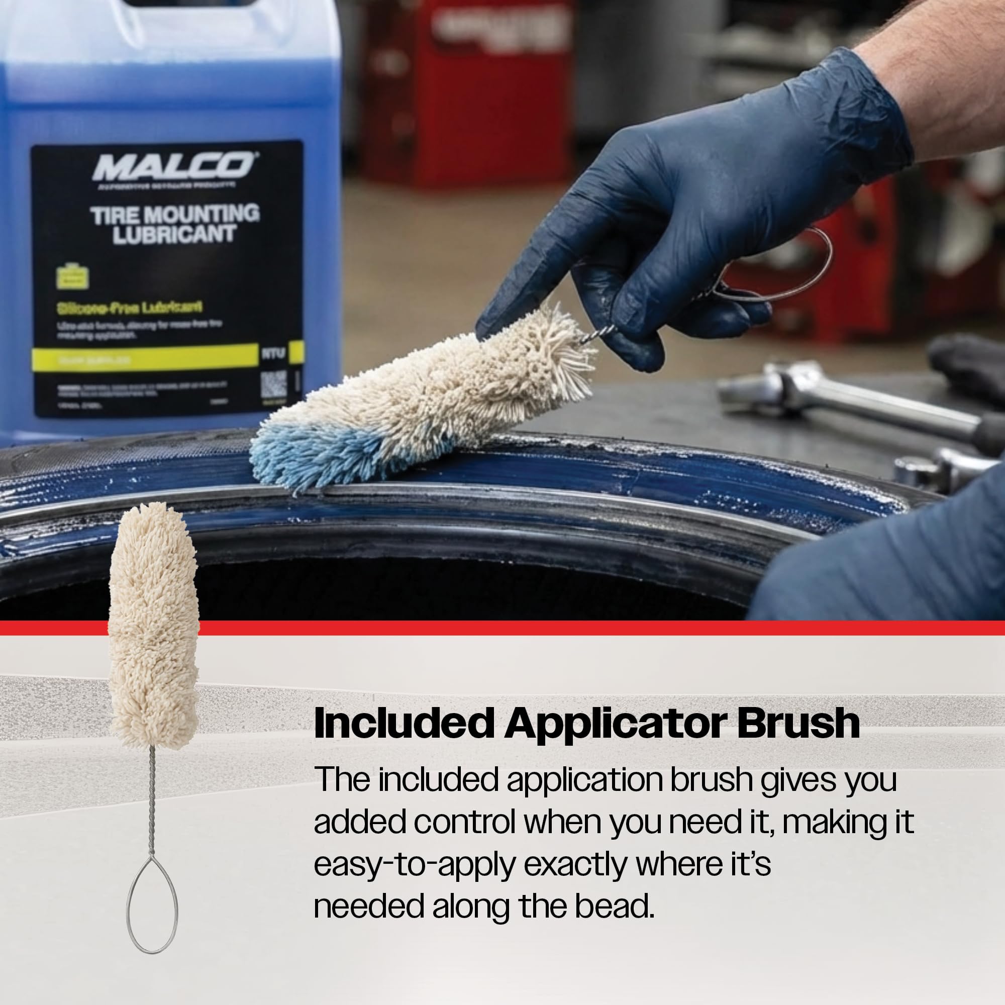 Malco Tire Mounting and Demounting Lubricant with Applicator - Tire Lube for Changing Tires/Improved Bead Seal & Rust Protection for Automotive, Truck, Farm, and Construction Tires - Image 3