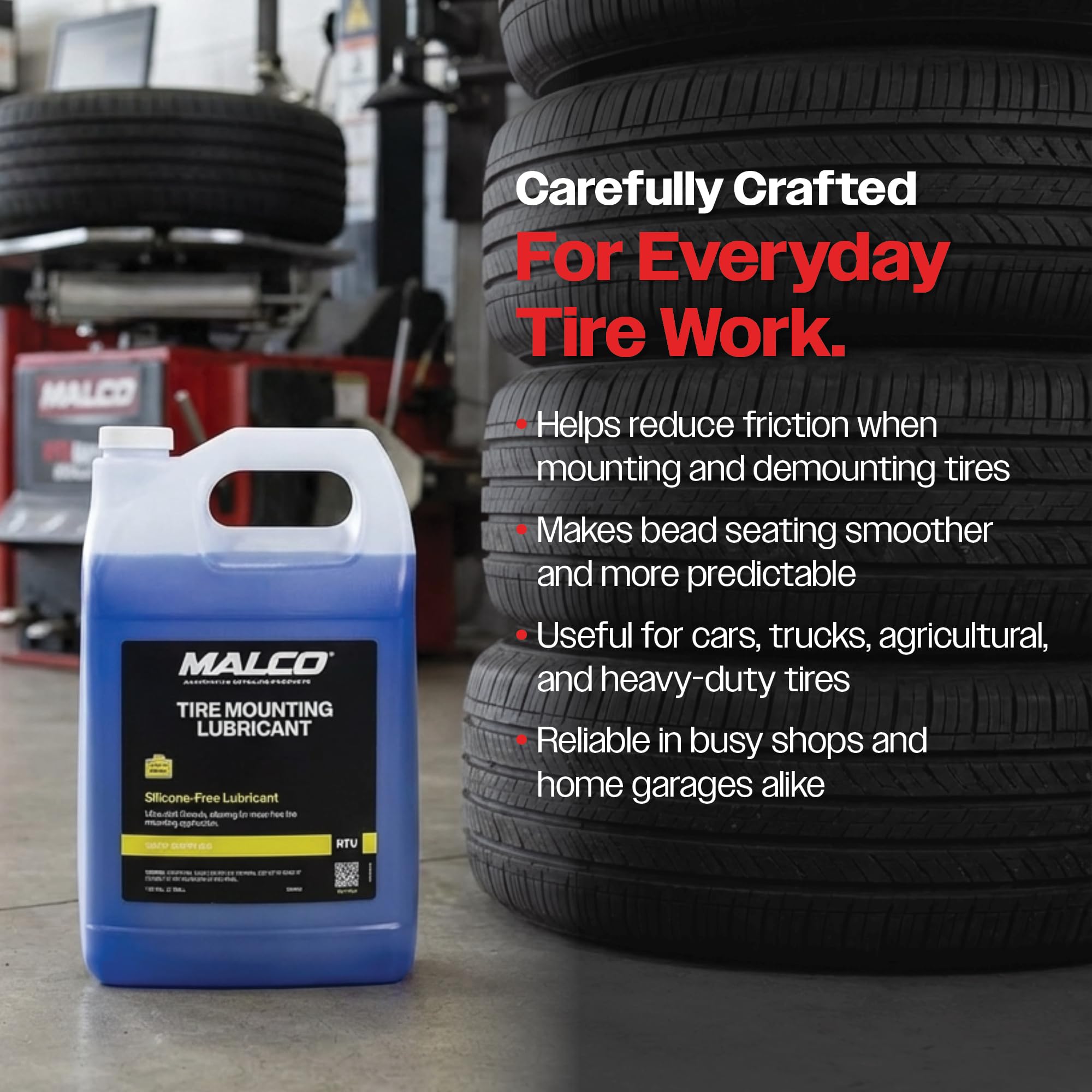 Malco Tire Mounting and Demounting Lubricant with Applicator - Tire Lube for Changing Tires/Improved Bead Seal & Rust Protection for Automotive, Truck, Farm, and Construction Tires - Image 7