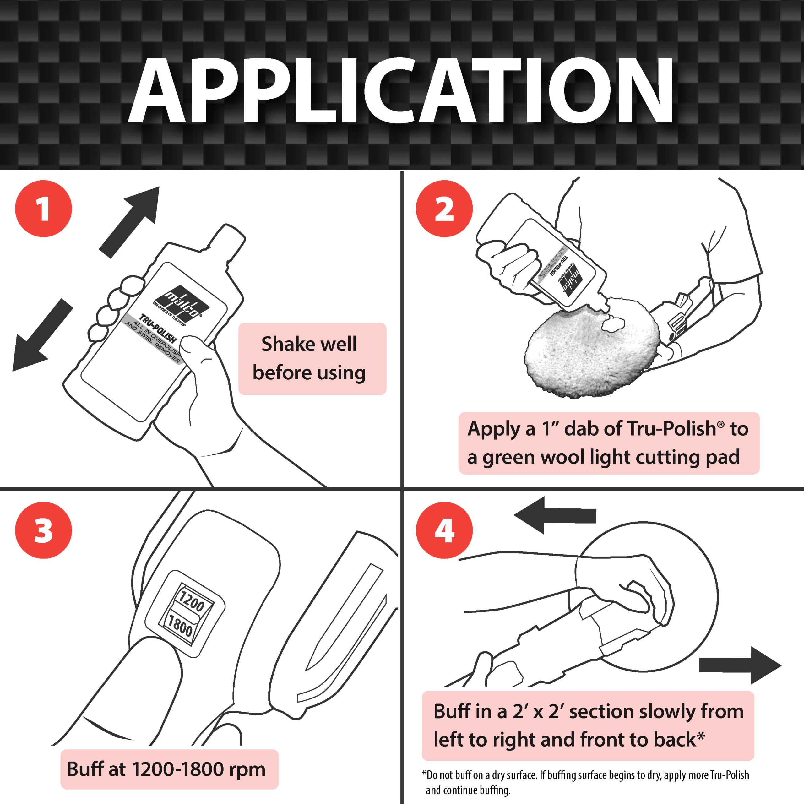 Malco Tru -Polish - All in One Car Polish and Swirl Remover/for Vehicle Paint Correction, Detailing and Buffing / 32 oz. (197332) - Image 3