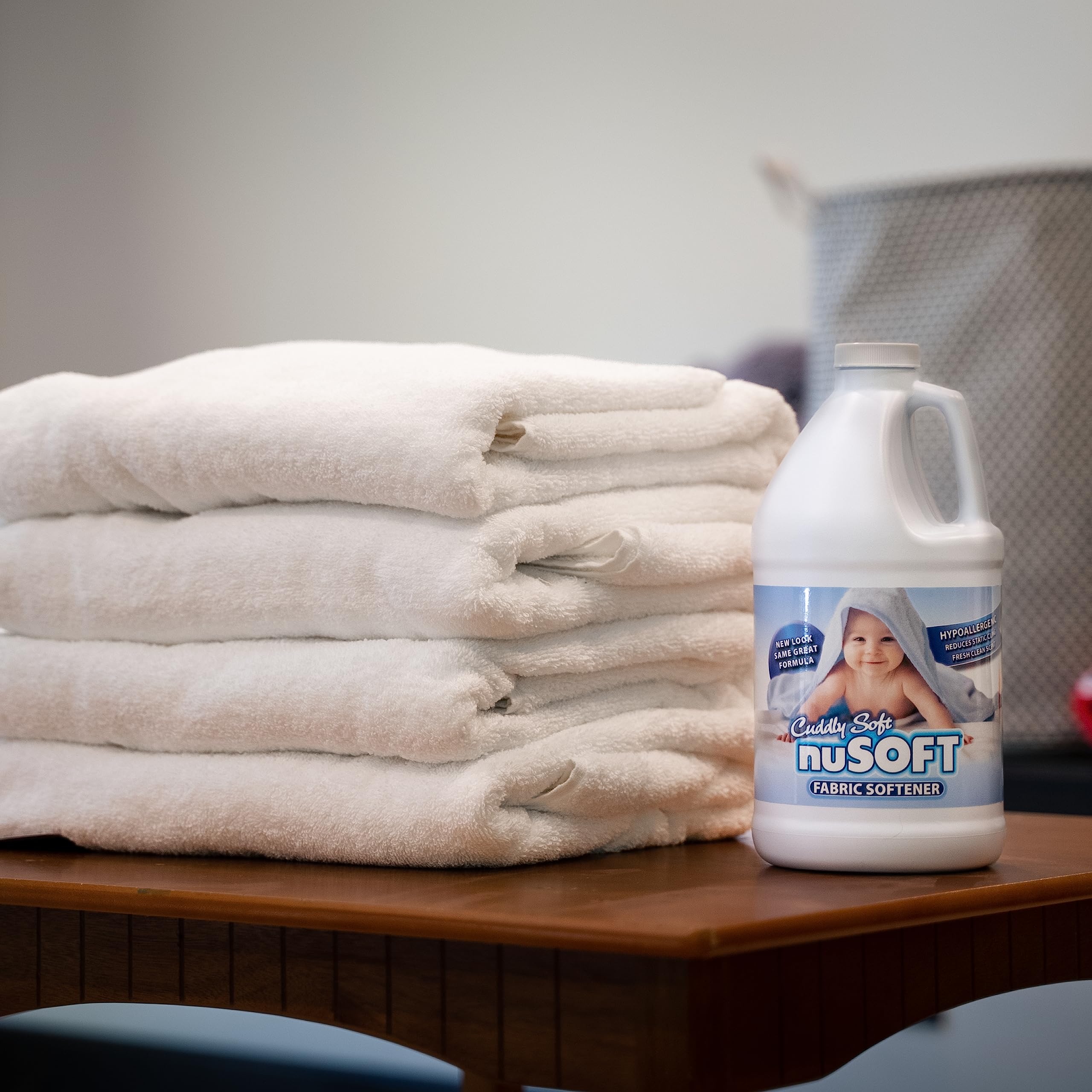 NuSoft 64 fl oz Ultra Concentrated Hypoallergenic Fabric Softener - Enhanced Softness & Freshness, Reduces Wrinkles & Static Cling, Safe on Colors & Delicates, Great for Delicate Skin (419690) - Image 7